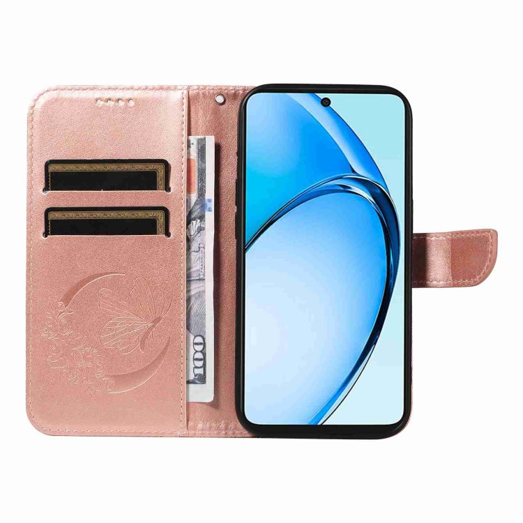 For OPPO A60 4G Swallowtail Butterfly Embossed Leather Phone Case