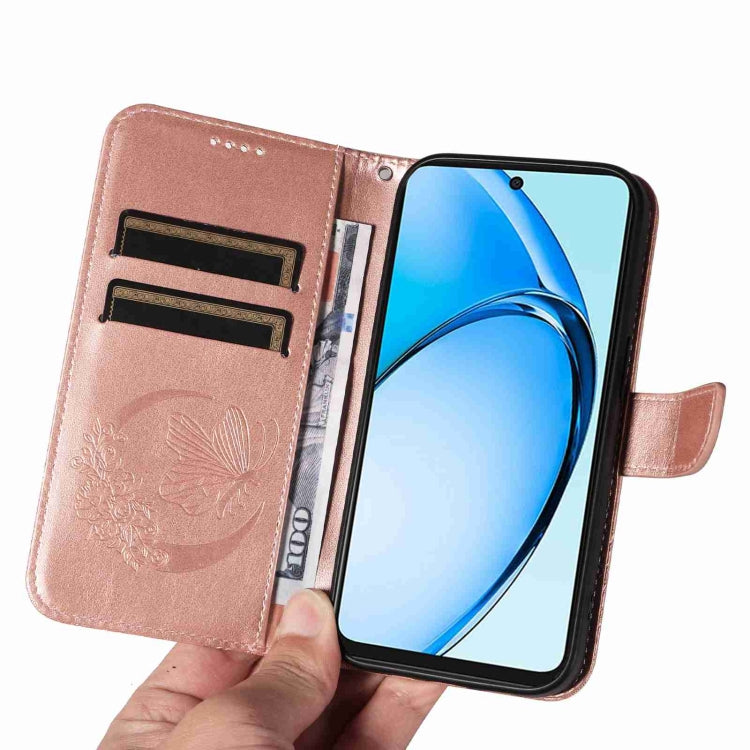 For OPPO A60 4G Swallowtail Butterfly Embossed Leather Phone Case