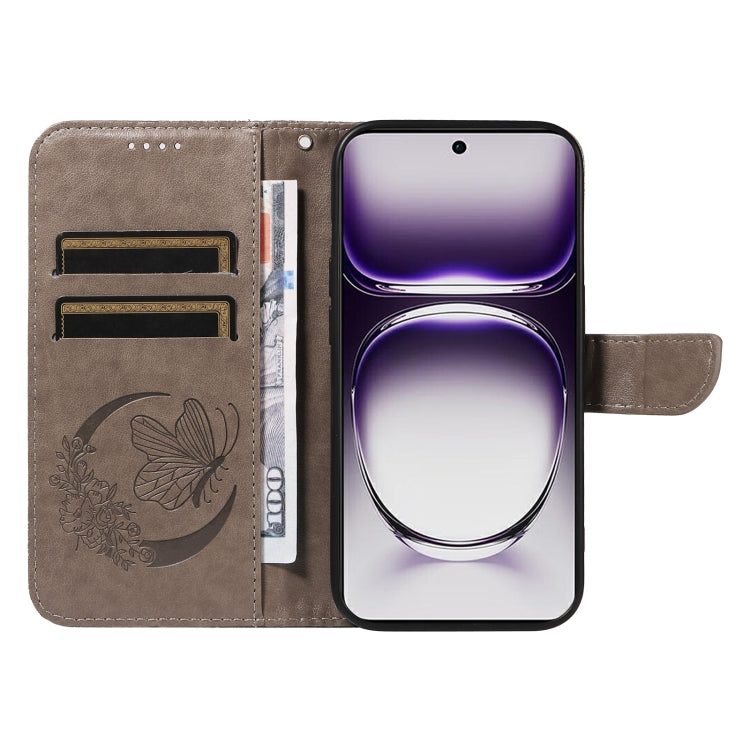 For OPPO Reno12 5G Global Swallowtail Butterfly Embossed Leather Phone Case