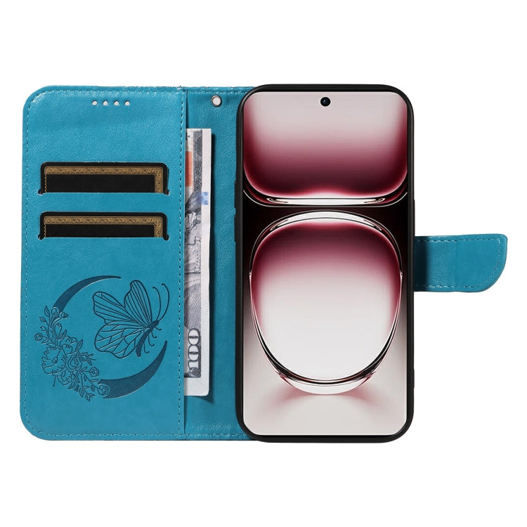 For OPPO Reno12 Pro 5G Global Swallowtail Butterfly Embossed Leather Phone Case