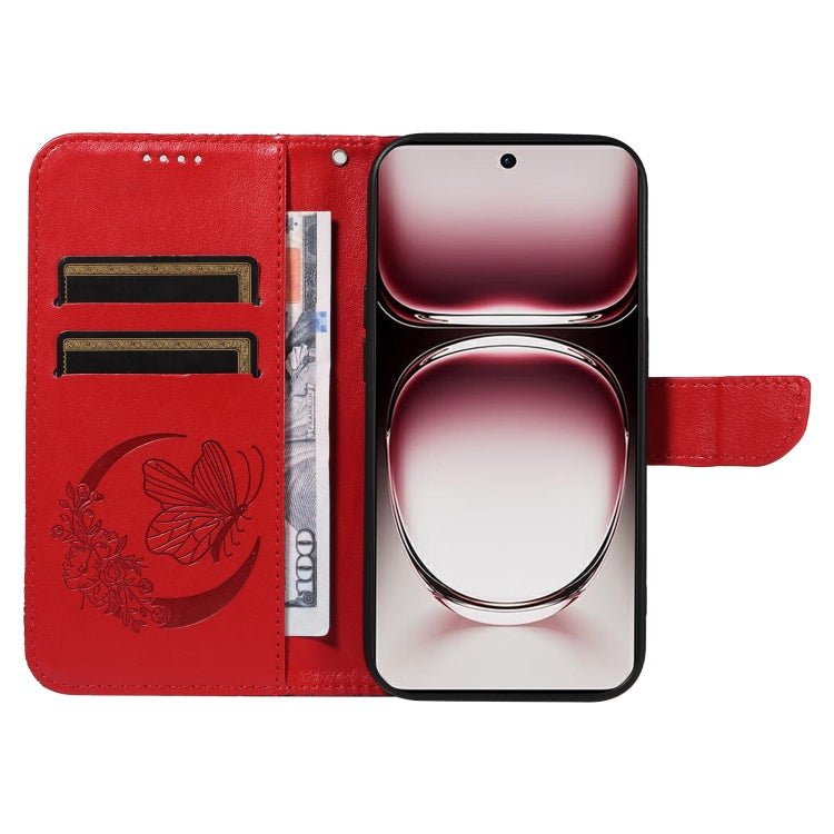 For OPPO Reno12 Pro 5G Global Swallowtail Butterfly Embossed Leather Phone Case