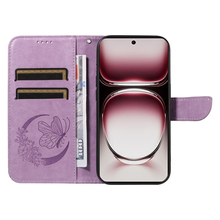For OPPO Reno12 Pro 5G Global Swallowtail Butterfly Embossed Leather Phone Case