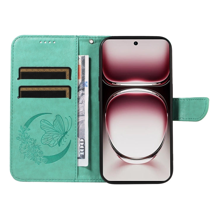 For OPPO Reno12 Pro 5G Global Swallowtail Butterfly Embossed Leather Phone Case