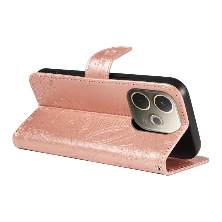 For OPPO A5 Pro 5G Global Swallowtail Butterfly Embossed Leather Phone Case