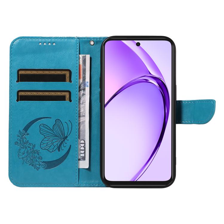 For OPPO A3 5G Global / A60 5G Swallowtail Butterfly Embossed Leather Phone Case
