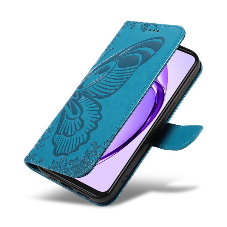 For OPPO A3 5G Global / A60 5G Swallowtail Butterfly Embossed Leather Phone Case