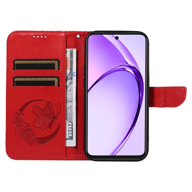 For OPPO A3 5G Global / A60 5G Swallowtail Butterfly Embossed Leather Phone Case