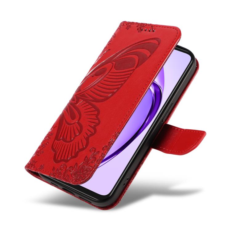 For OPPO A3 5G Global / A60 5G Swallowtail Butterfly Embossed Leather Phone Case