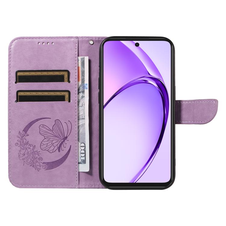 For OPPO A3 5G Global / A60 5G Swallowtail Butterfly Embossed Leather Phone Case