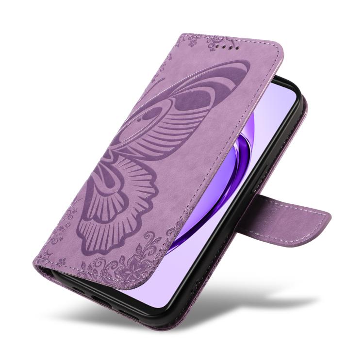 For OPPO A3 5G Global / A60 5G Swallowtail Butterfly Embossed Leather Phone Case