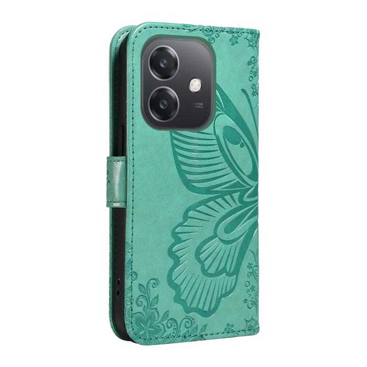 For OPPO A3 5G Global / A60 5G Swallowtail Butterfly Embossed Leather Phone Case