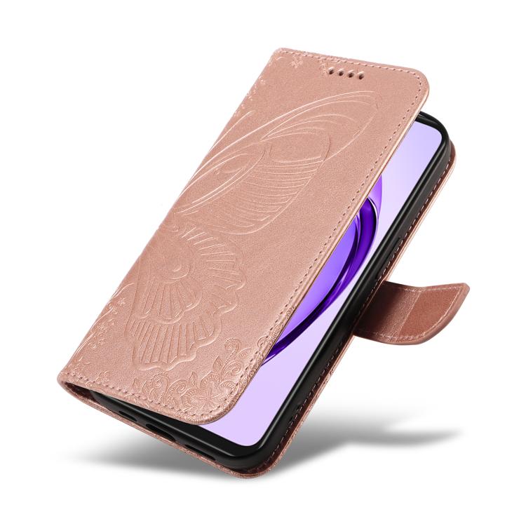 For OPPO A3 5G Global / A60 5G Swallowtail Butterfly Embossed Leather Phone Case
