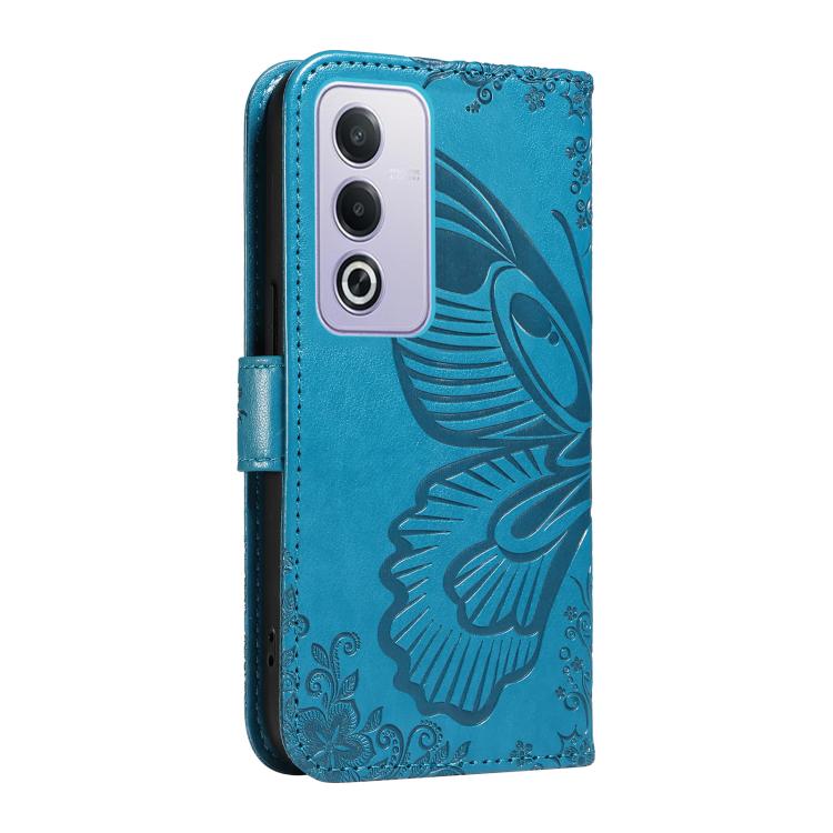 For OPPO K12X 5G Global Swallowtail Butterfly Embossed Leather Phone Case