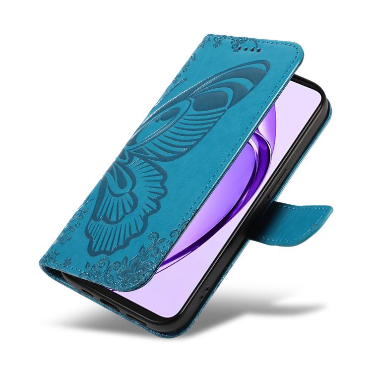 For OPPO K12X 5G Global Swallowtail Butterfly Embossed Leather Phone Case