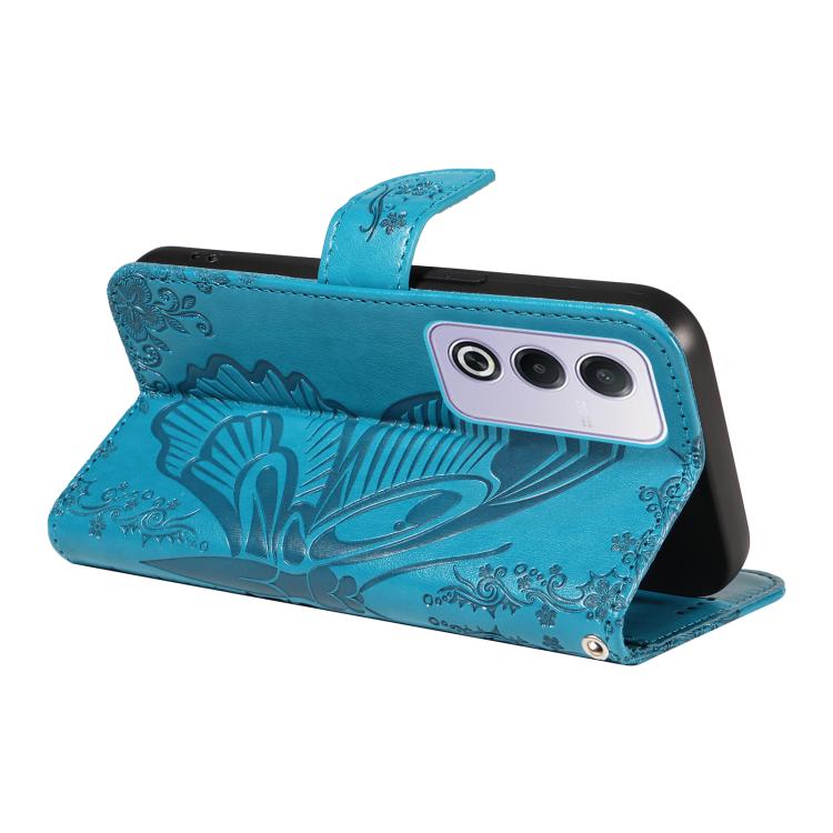 For OPPO K12X 5G Global Swallowtail Butterfly Embossed Leather Phone Case