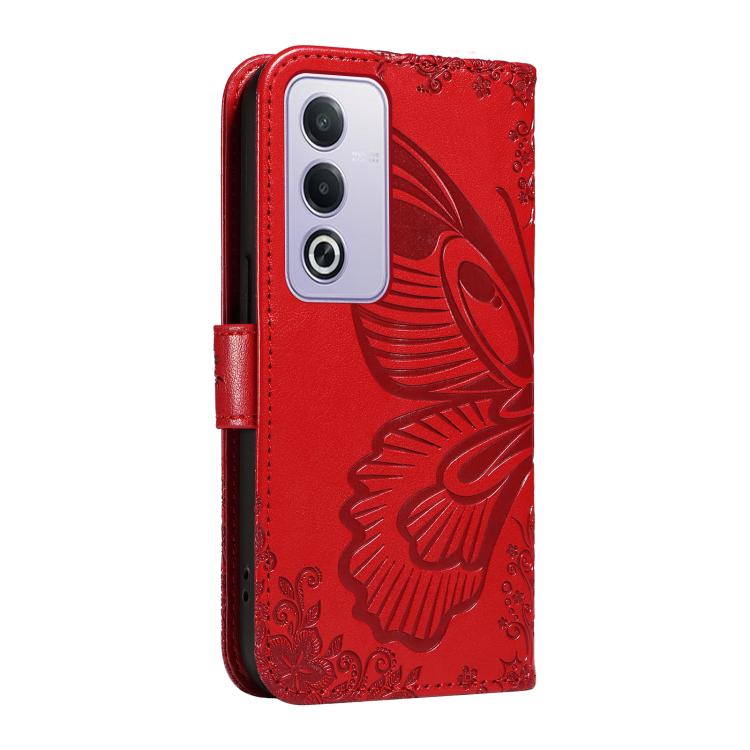 For OPPO K12X 5G Global Swallowtail Butterfly Embossed Leather Phone Case