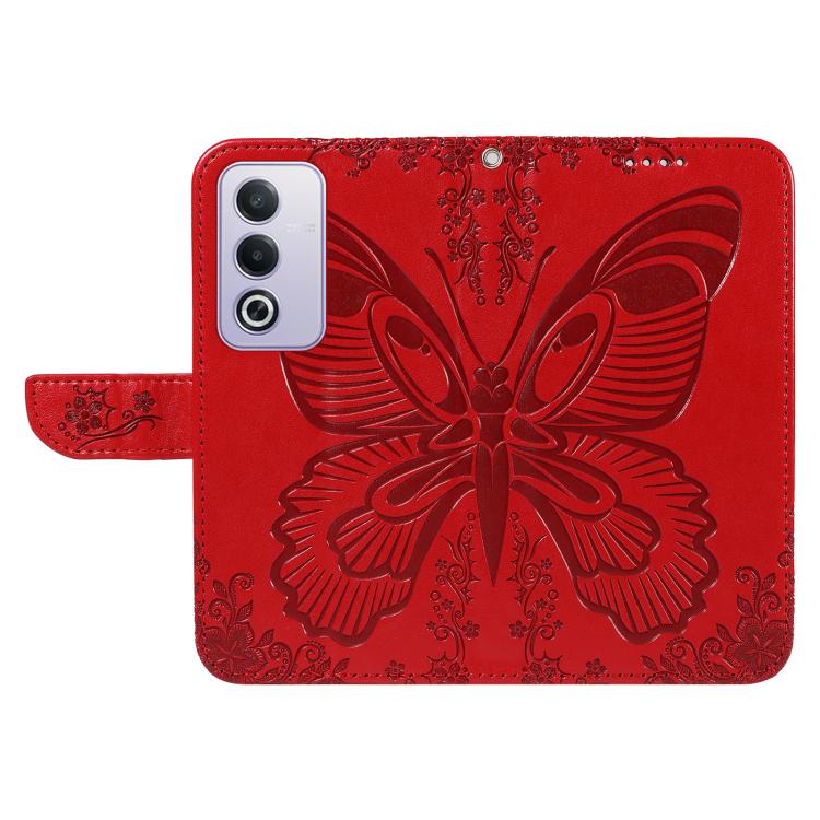 For OPPO K12X 5G Global Swallowtail Butterfly Embossed Leather Phone Case