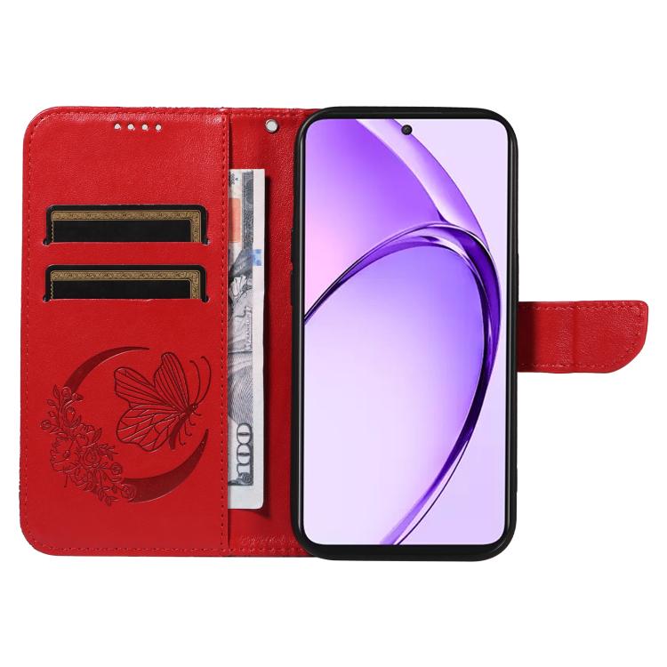 For OPPO K12X 5G Global Swallowtail Butterfly Embossed Leather Phone Case