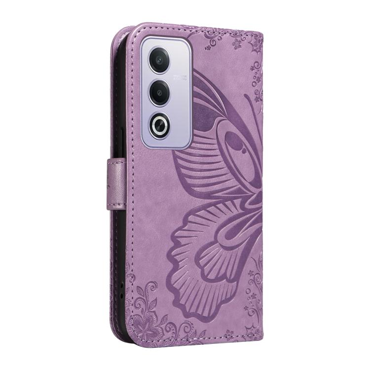 For OPPO K12X 5G Global Swallowtail Butterfly Embossed Leather Phone Case