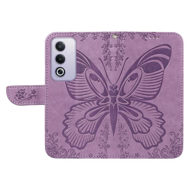 For OPPO K12X 5G Global Swallowtail Butterfly Embossed Leather Phone Case