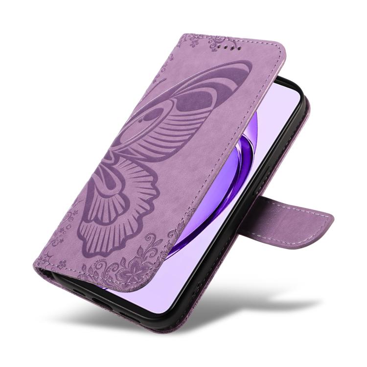 For OPPO K12X 5G Global Swallowtail Butterfly Embossed Leather Phone Case