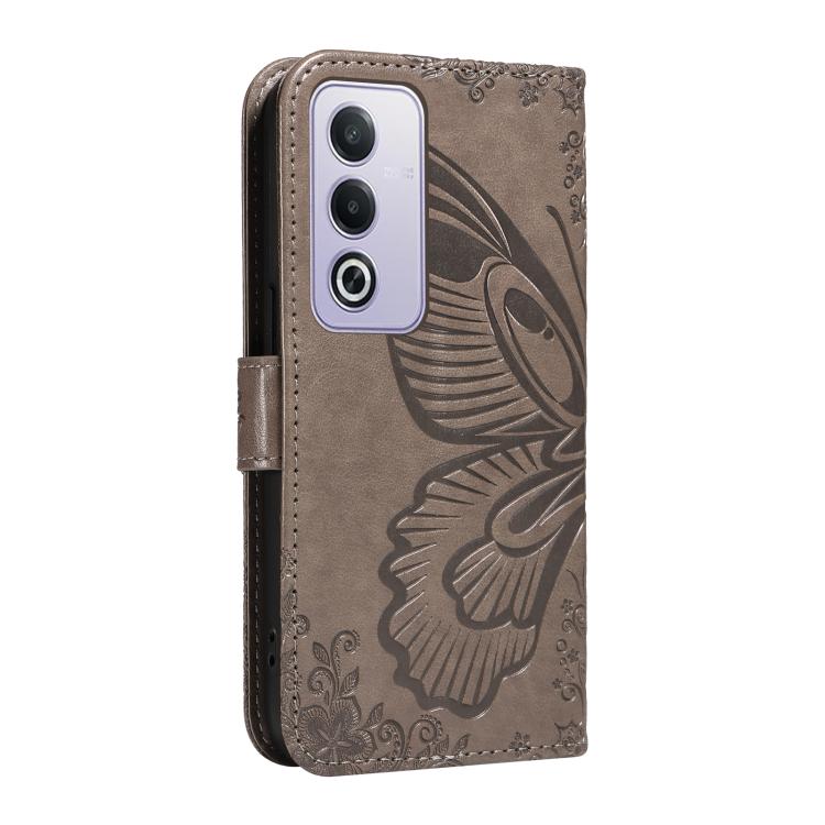 For OPPO K12X 5G Global Swallowtail Butterfly Embossed Leather Phone Case