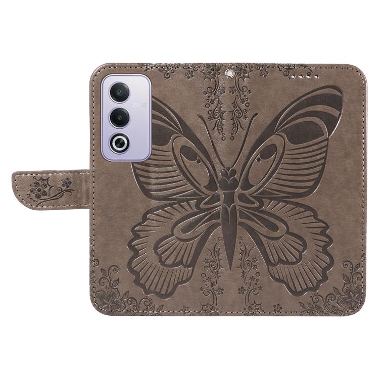 For OPPO K12X 5G Global Swallowtail Butterfly Embossed Leather Phone Case