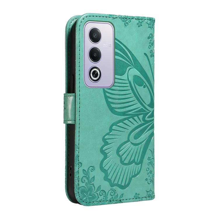 For OPPO K12X 5G Global Swallowtail Butterfly Embossed Leather Phone Case