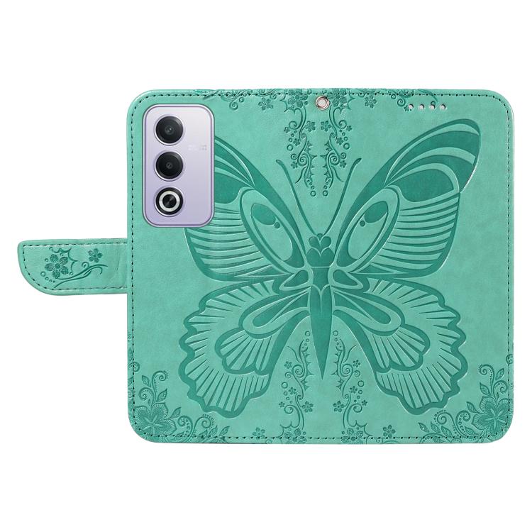 For OPPO K12X 5G Global Swallowtail Butterfly Embossed Leather Phone Case