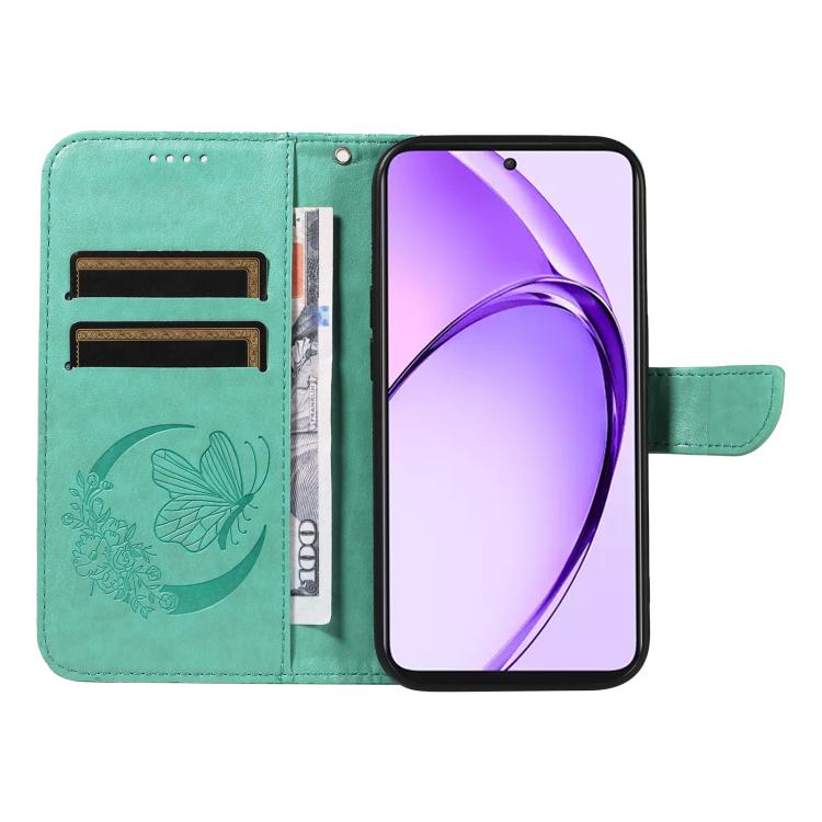 For OPPO K12X 5G Global Swallowtail Butterfly Embossed Leather Phone Case