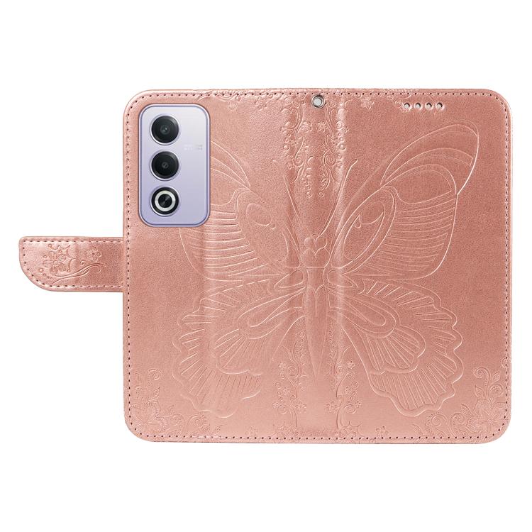 For OPPO K12X 5G Global Swallowtail Butterfly Embossed Leather Phone Case