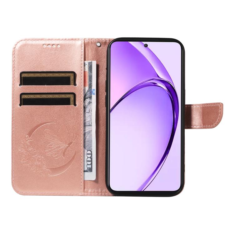 For OPPO K12X 5G Global Swallowtail Butterfly Embossed Leather Phone Case