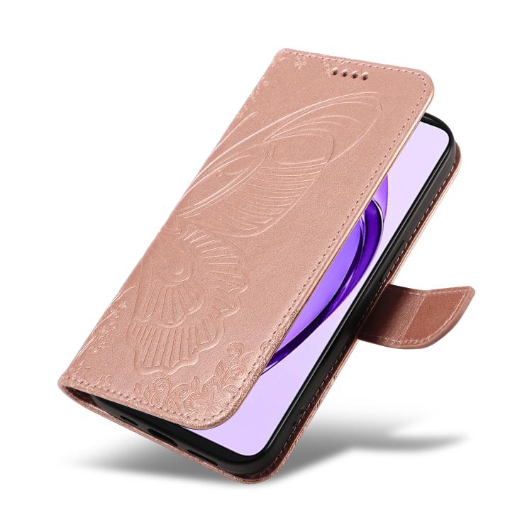 For OPPO K12X 5G Global Swallowtail Butterfly Embossed Leather Phone Case