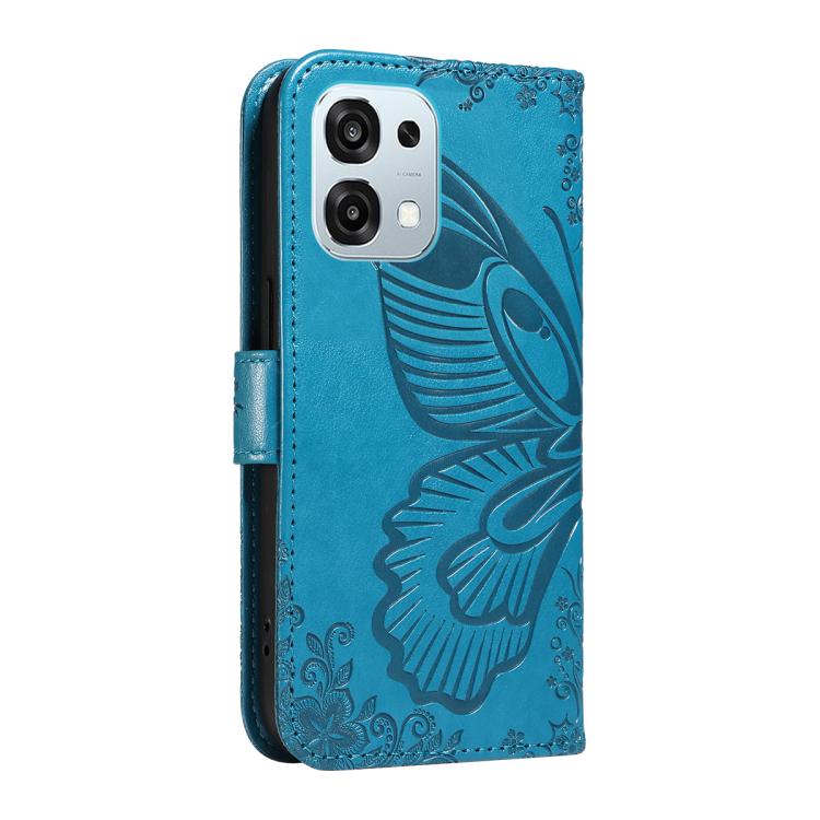 For OPPO A6 Pro 4G / 5G Global Swallowtail Butterfly Embossed Leather Phone Case