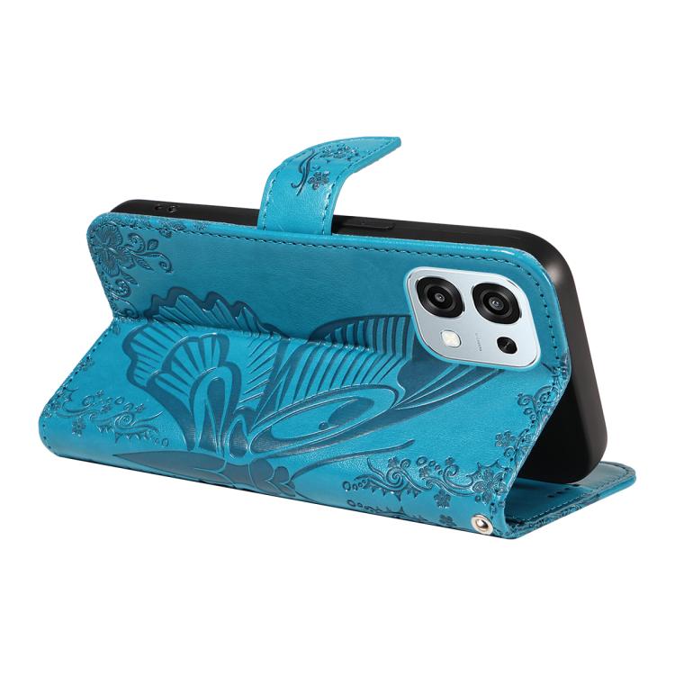 For OPPO A6 Pro 4G / 5G Global Swallowtail Butterfly Embossed Leather Phone Case