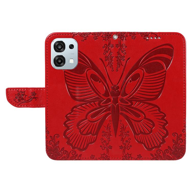 For OPPO A6 Pro 4G / 5G Global Swallowtail Butterfly Embossed Leather Phone Case