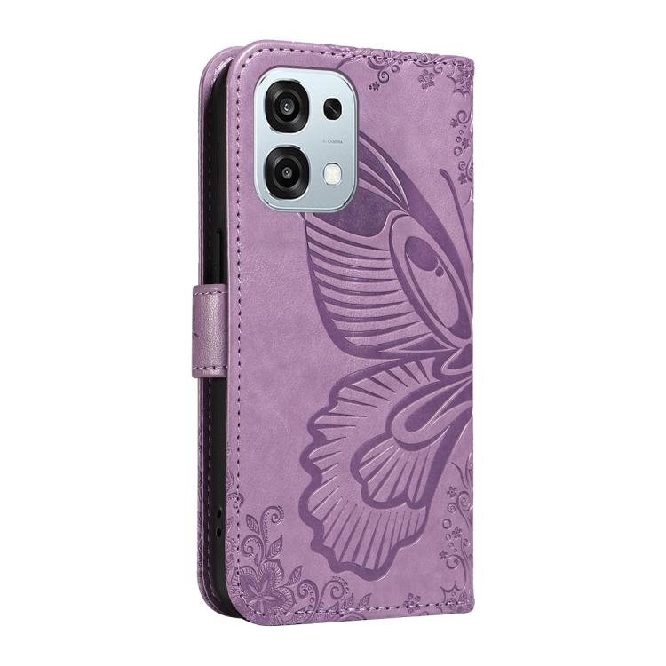 For OPPO A6 Pro 4G / 5G Global Swallowtail Butterfly Embossed Leather Phone Case
