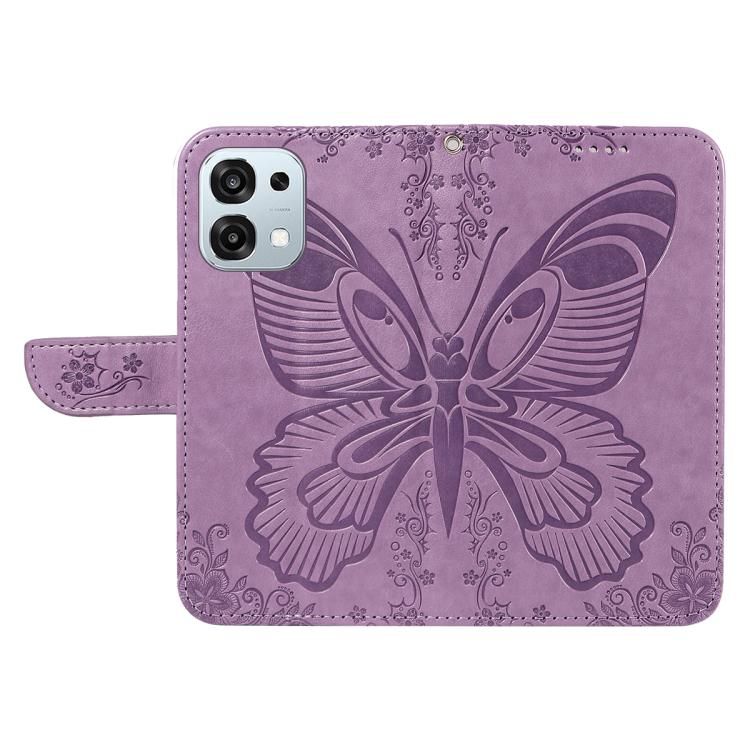 For OPPO A6 Pro 4G / 5G Global Swallowtail Butterfly Embossed Leather Phone Case
