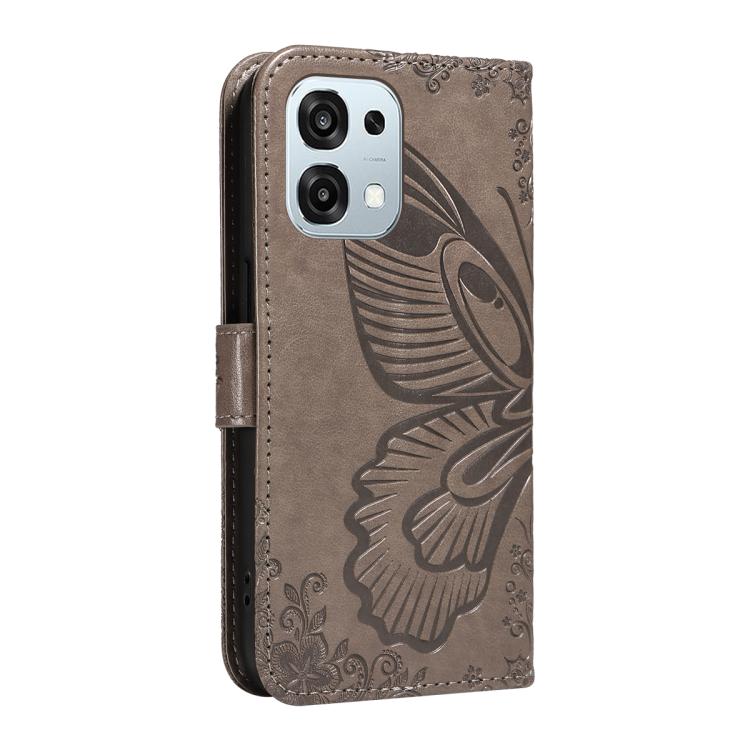 For OPPO A6 Pro 4G / 5G Global Swallowtail Butterfly Embossed Leather Phone Case