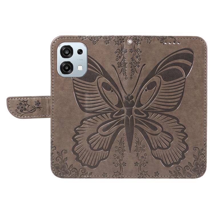 For OPPO A6 Pro 4G / 5G Global Swallowtail Butterfly Embossed Leather Phone Case