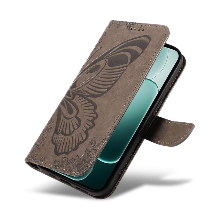 For OPPO A6 Pro 4G / 5G Global Swallowtail Butterfly Embossed Leather Phone Case