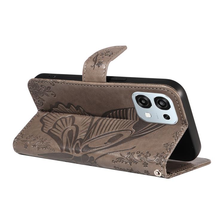 For OPPO A6 Pro 4G / 5G Global Swallowtail Butterfly Embossed Leather Phone Case