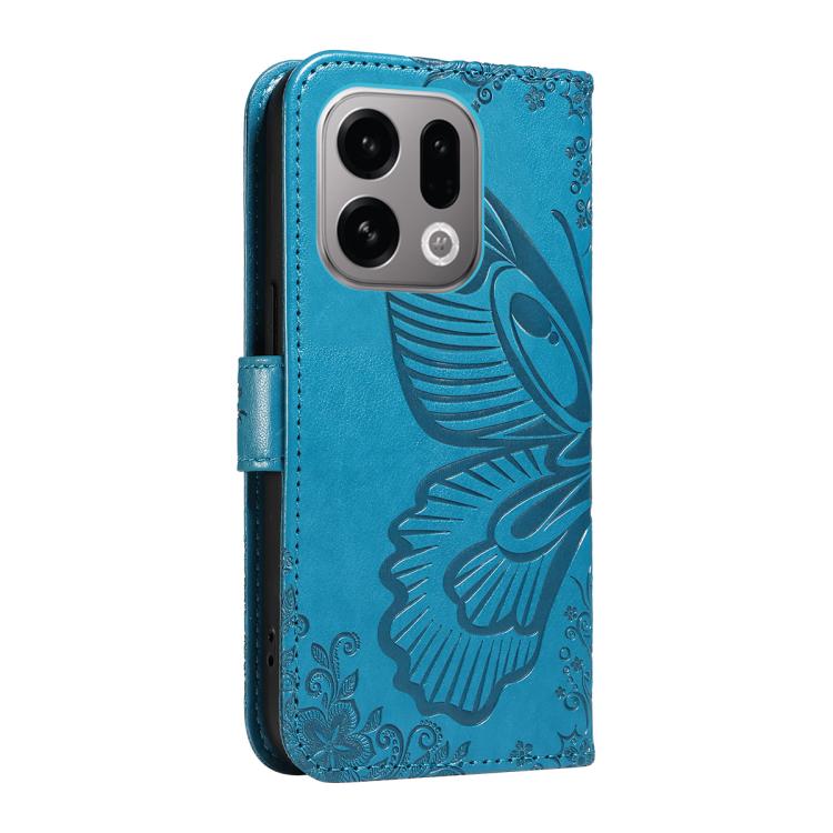 For OPPO Find X9 Swallowtail Butterfly Embossed Leather Phone Case
