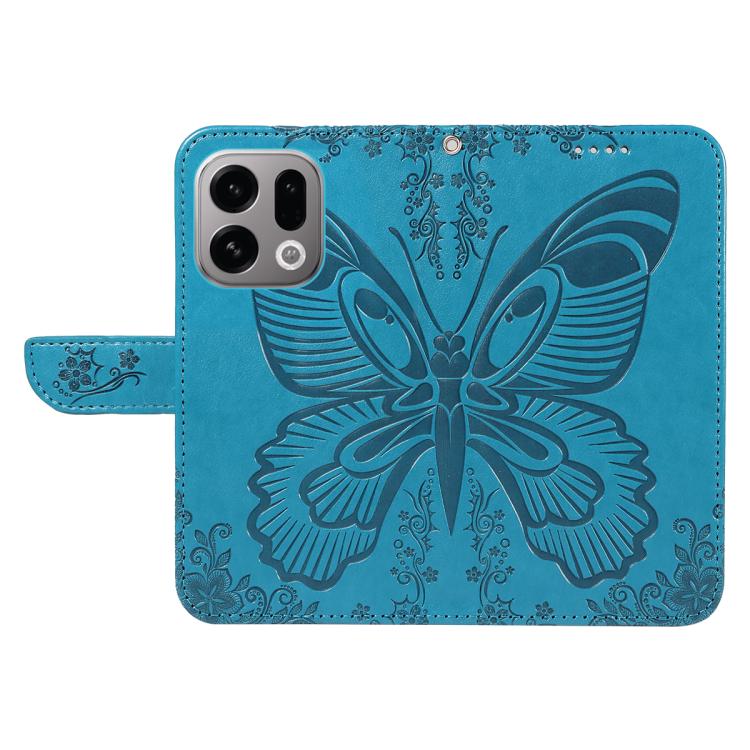 For OPPO Find X9 Swallowtail Butterfly Embossed Leather Phone Case