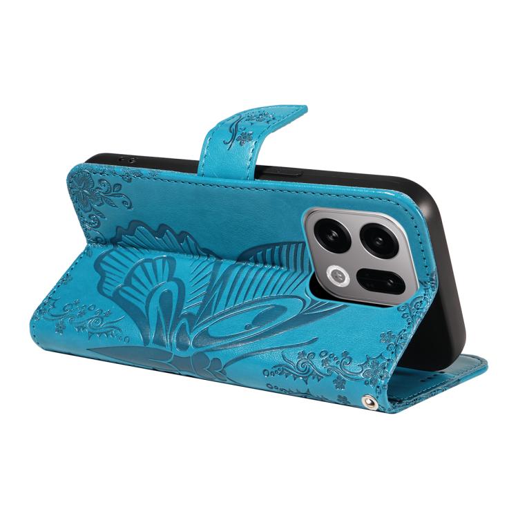 For OPPO Find X9 Swallowtail Butterfly Embossed Leather Phone Case