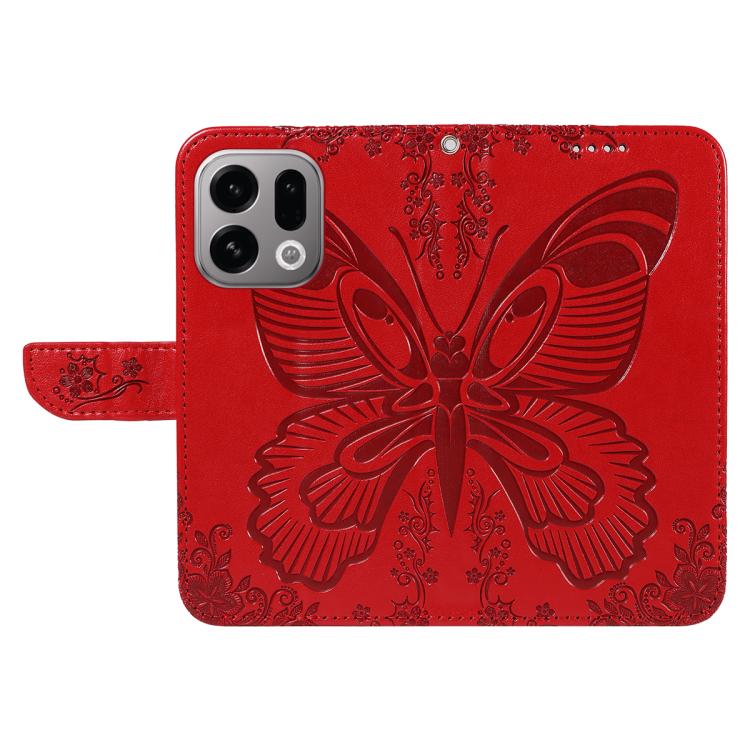 For OPPO Find X9 Swallowtail Butterfly Embossed Leather Phone Case