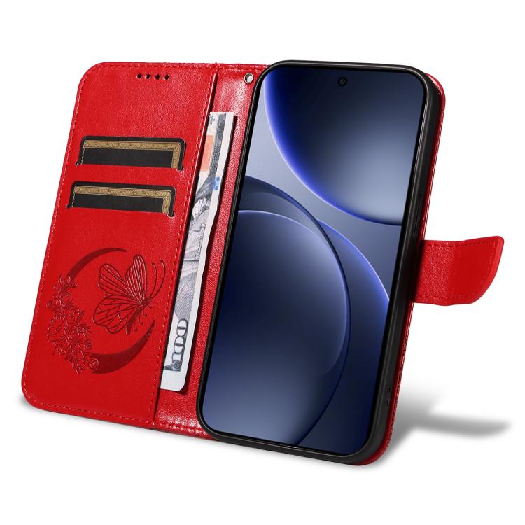 For OPPO Find X9 Swallowtail Butterfly Embossed Leather Phone Case