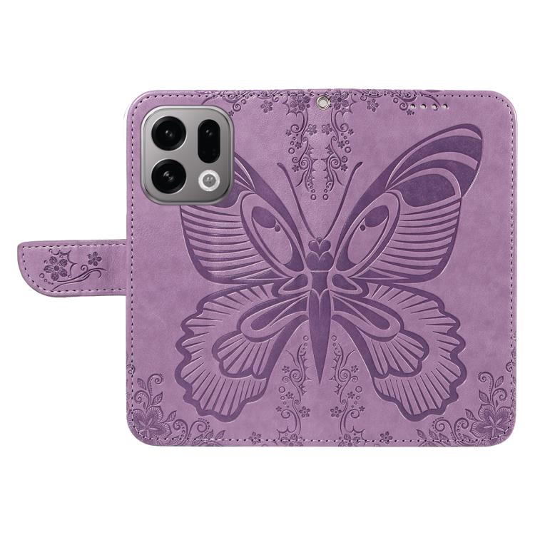 For OPPO Find X9 Swallowtail Butterfly Embossed Leather Phone Case
