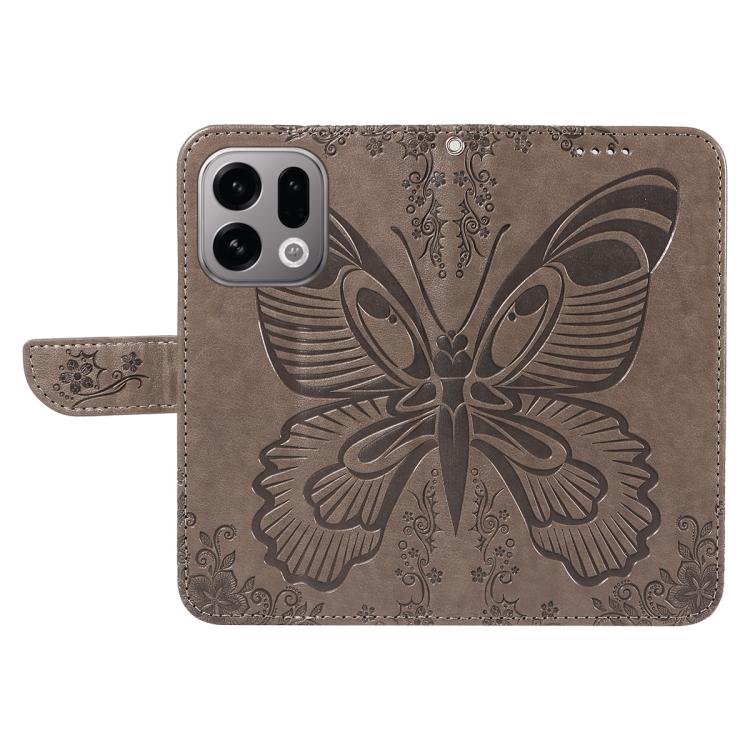 For OPPO Find X9 Swallowtail Butterfly Embossed Leather Phone Case