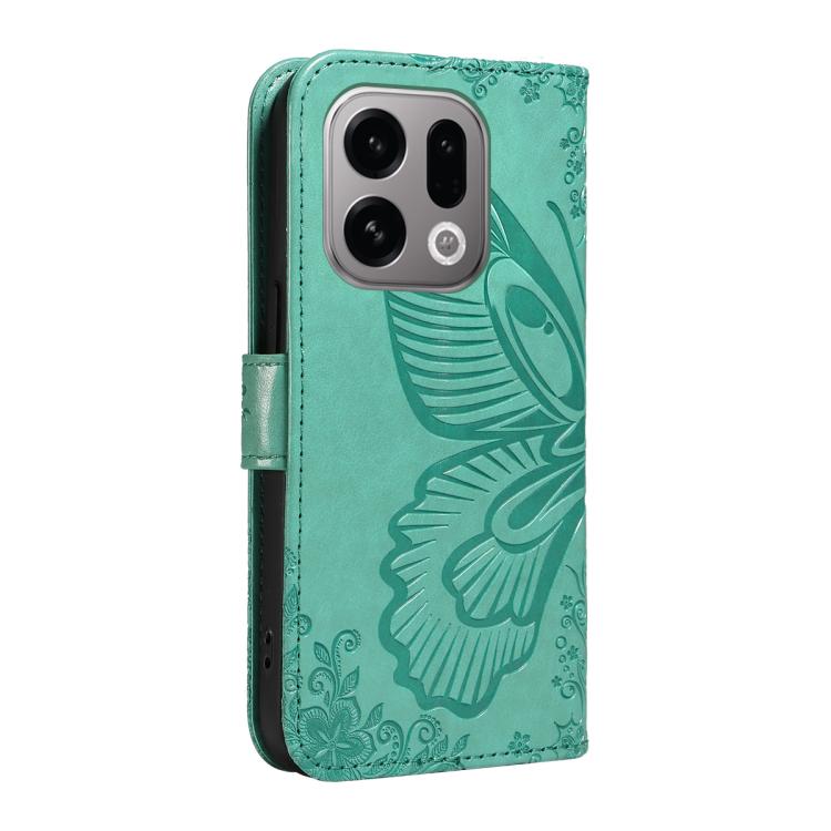 For OPPO Find X9 Swallowtail Butterfly Embossed Leather Phone Case